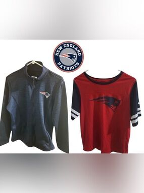 NEW ENGLAND PATRIOTS BUNDLE ZIP UP SWEATER NIKE T-SHIRT TEAM APPAREL NFL WOMEN’S